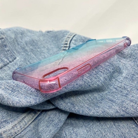 iPhone XS Max Case Pink Blue Clear Cover NEW - Picture 4 of 6